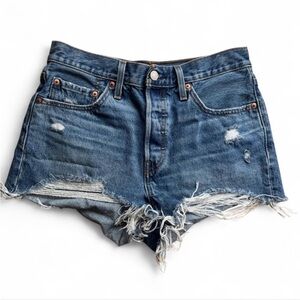 Levi’s 501 Distressed Denim Cutoff Shorts – Size 27